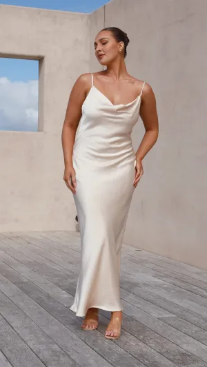 Timeless Glow Willow Maxi Dress - Champagne