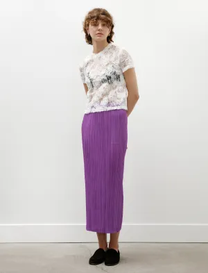 Faux Leather Monthly Colours Straight Skirt Purple