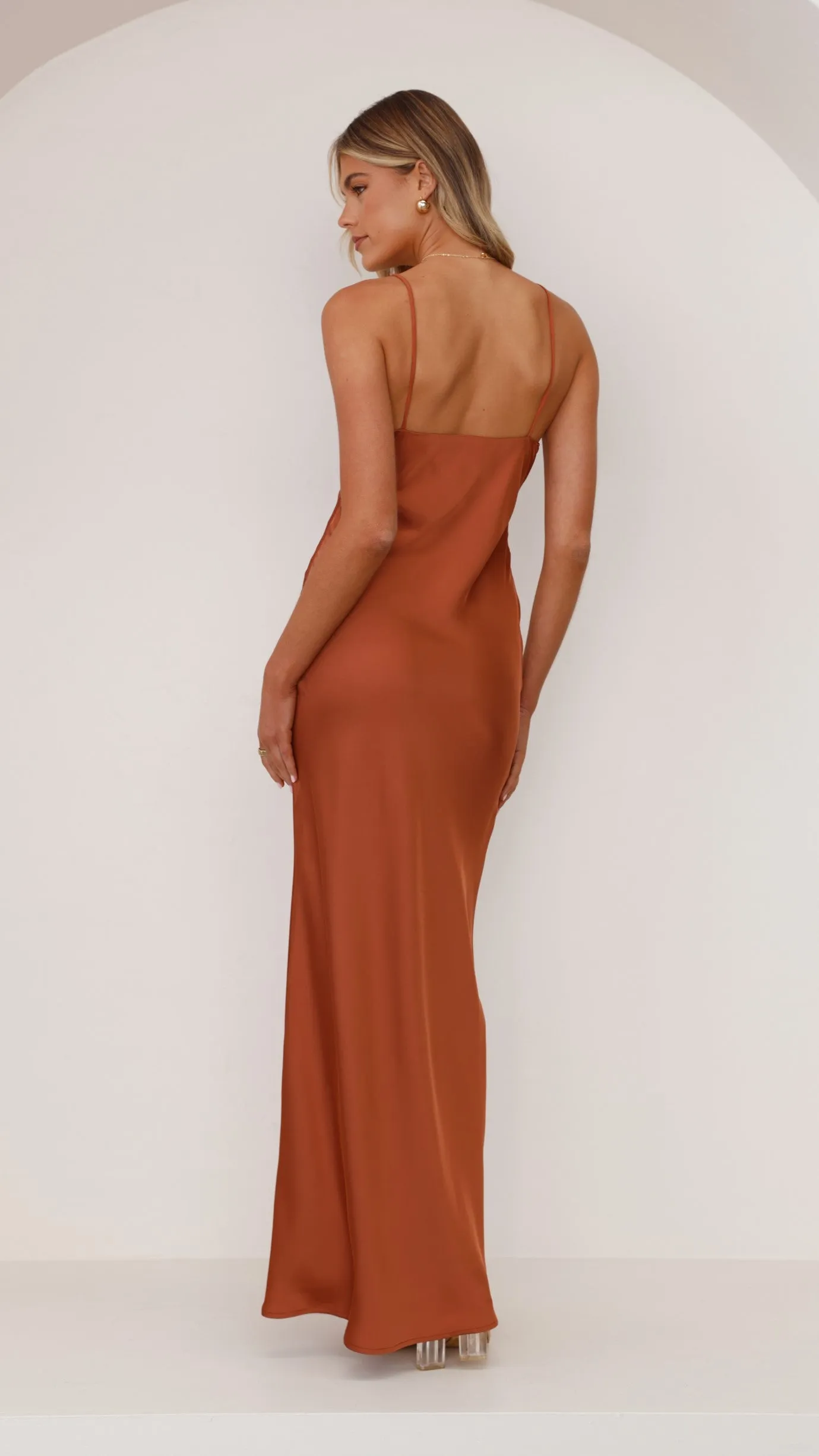Ziah Maxi Dress - Copper Ruby Glow