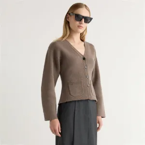 Winter Must-Have Quick Wear Elinor Organic Cotton-Wool V-Neck Cardigan