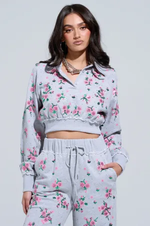 GARDEN PARTY RHINESTONE BUTTON UP TOP Satin Lining Timeless Sporty