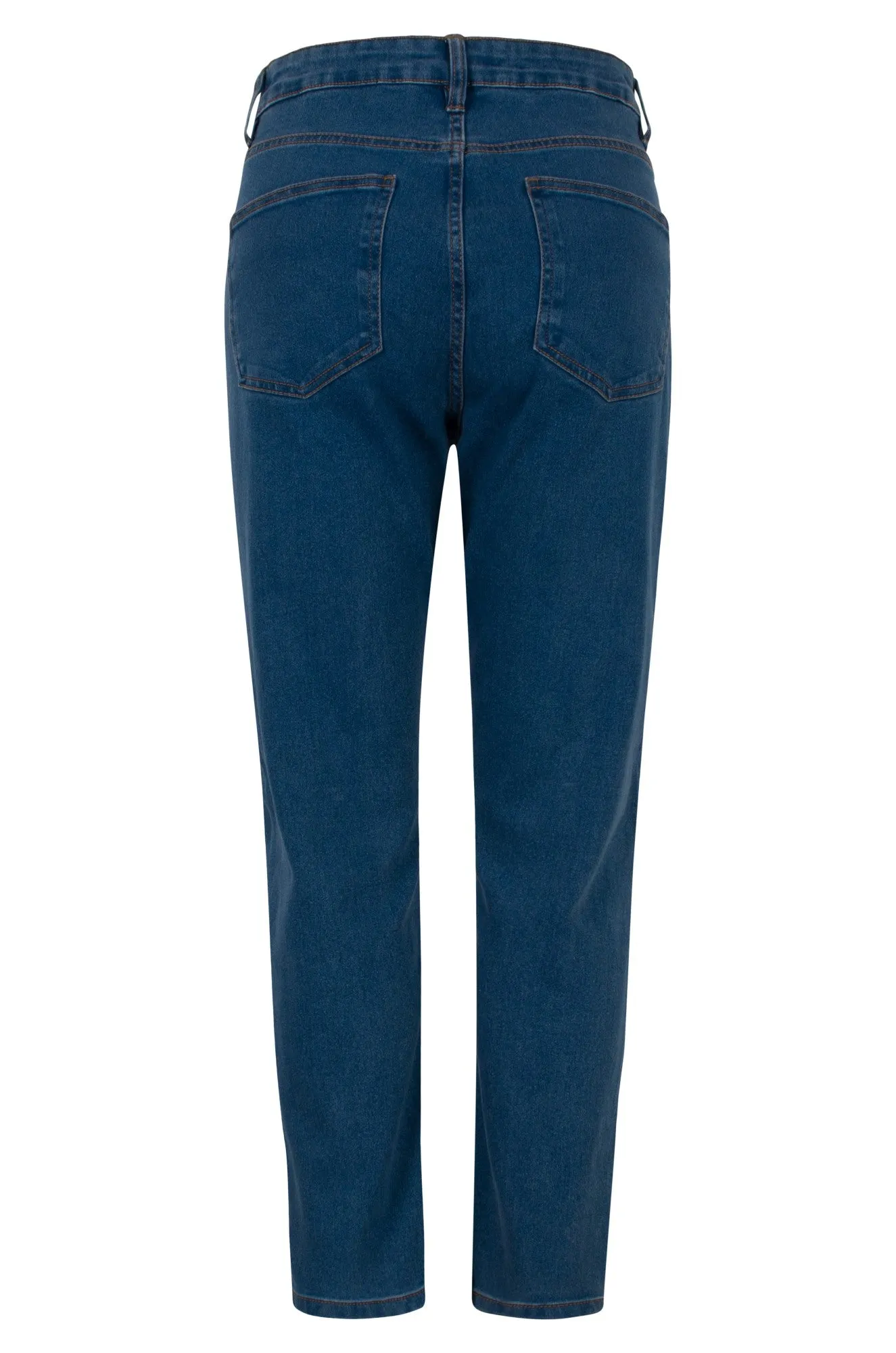 Travel Outfit Street Fashion Creative Look Unisex Wear Elegant Vintage Lover Mom fit Xtra Short Jeans | MID INDIGO | 6626B1