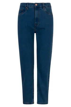 Non Restrictive Thigh Mom fit Xtra Short Jeans | MID INDIGO | 6626B1