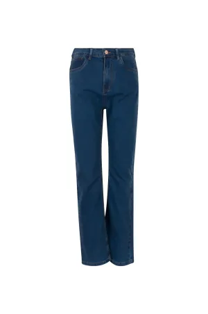 Low Impact Dye Minimalist Elegant Wonder Denim Flare leg Jeans | MID INDIGO | 6608B1