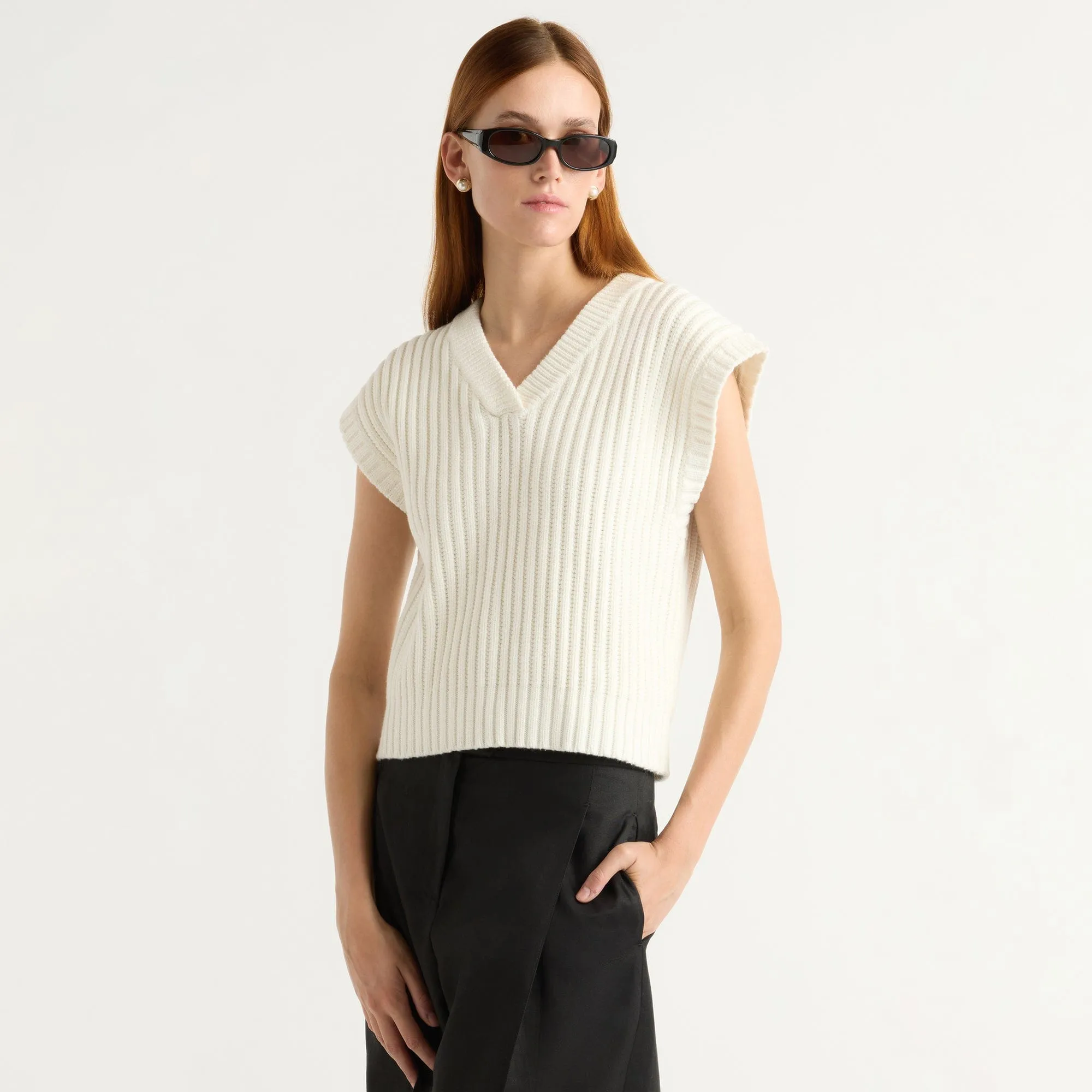 Nicola Organic Cotton Sweater Vest Soft Touch Texture Snuggly Feel