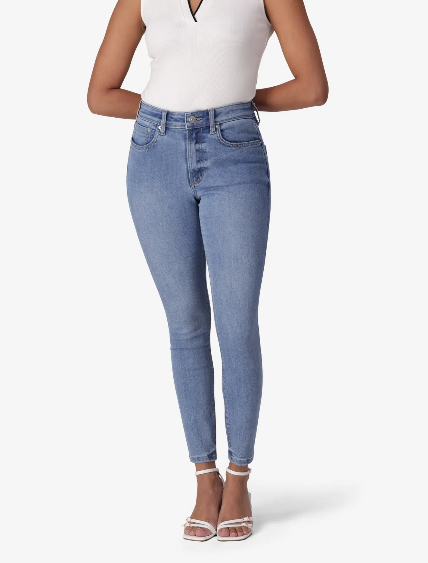 Unisex Fashion Easywear Style Nala Mid-Rise Skinny Jeans