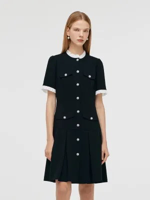 Party Glow Stage Pop Triacetate Ruffle Women Mini Dress