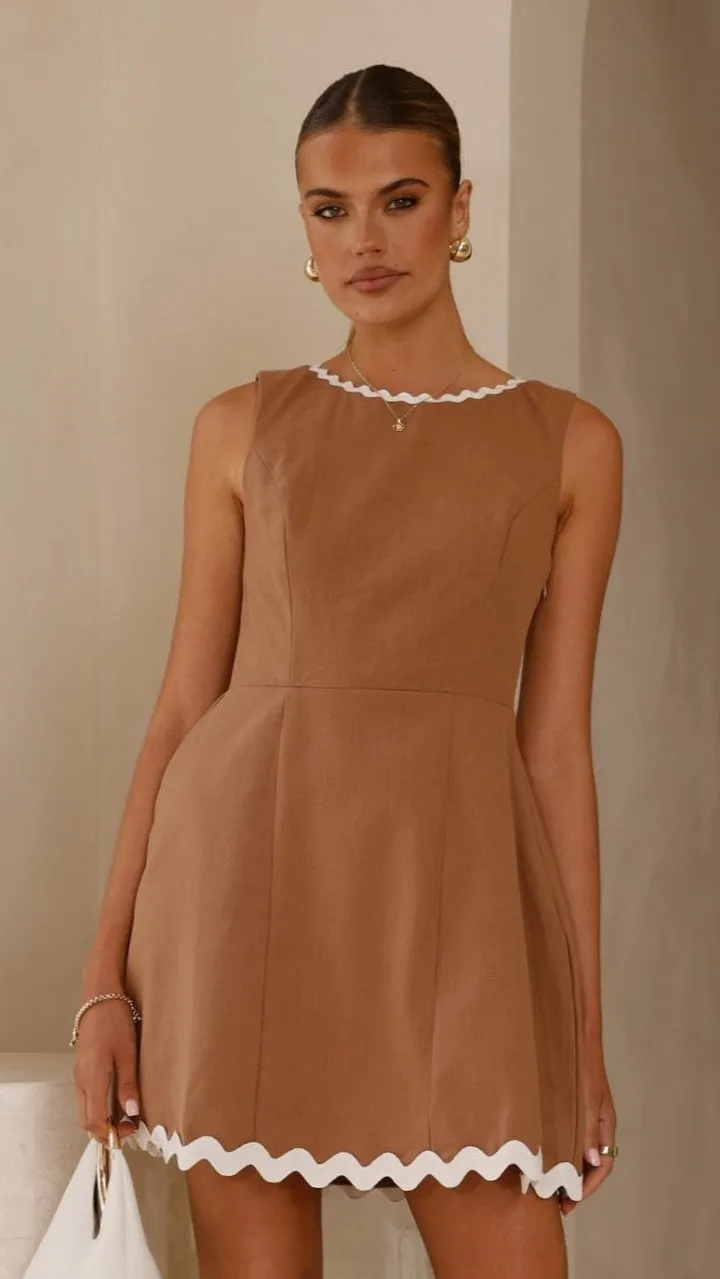 High Beat Low Bulk Aceline Mini Dress - Mocha