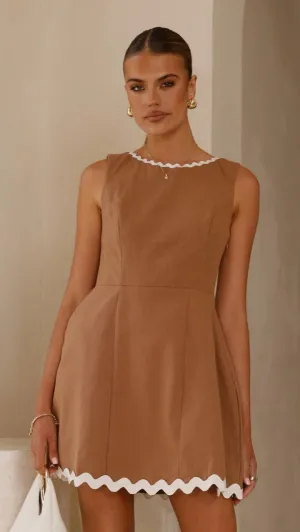 High Beat Low Bulk Aceline Mini Dress - Mocha