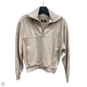 Athletic Sweatshirt Collar By Zyia In Beige, Size: Xs OdorResistantFabric Stretch Fit
