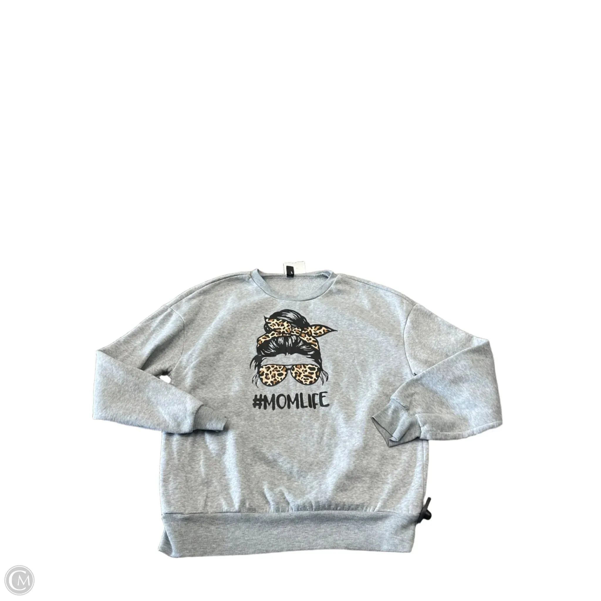 Rush Mode EcoFriendlyProduction Sweatshirt Crewneck By Shein In Grey, Size: M