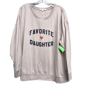 Sweatshirt Crewneck By Favorite Daughter In Brown, Size:2X MoistureWicking Fabric Sharp Line
