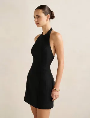 fade resistant color Lola Backless Halter Mini Dress