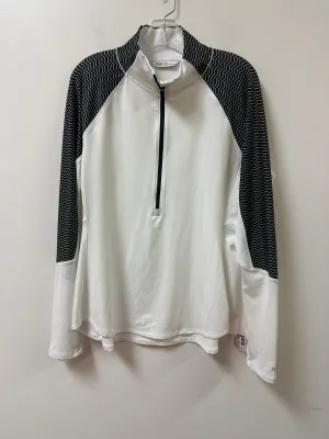 MoistureControl Fabric Athletic Sweatshirt Collar By Dsg Outerwear In Black & White, Size: 2x