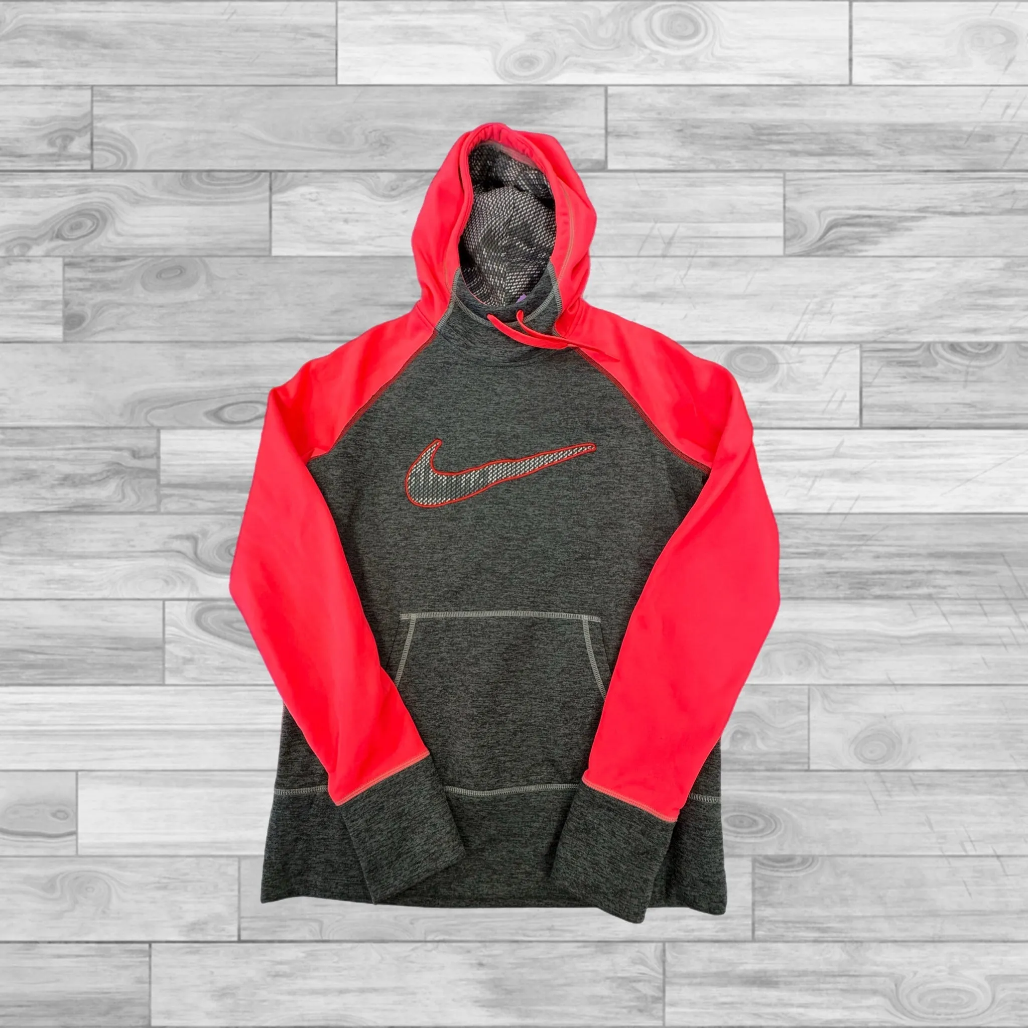 Grey & Pink Athletic Sweatshirt Hoodie Nike Apparel, Size M PillingResistant Morning Walk