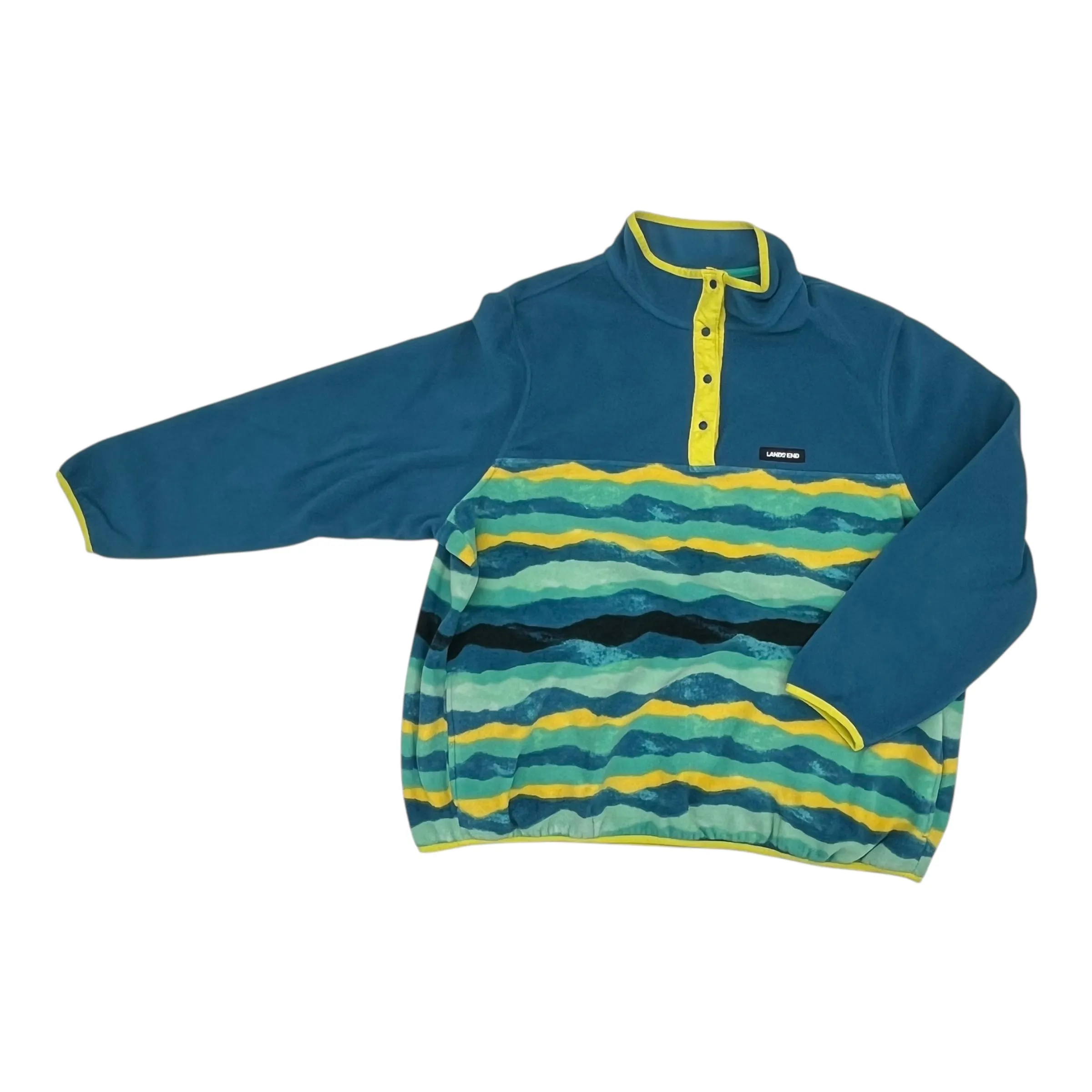 Sweatshirt Collar By Lands End In Teal, Size:2X Relaxing Wear WeightlessLayeringPiece