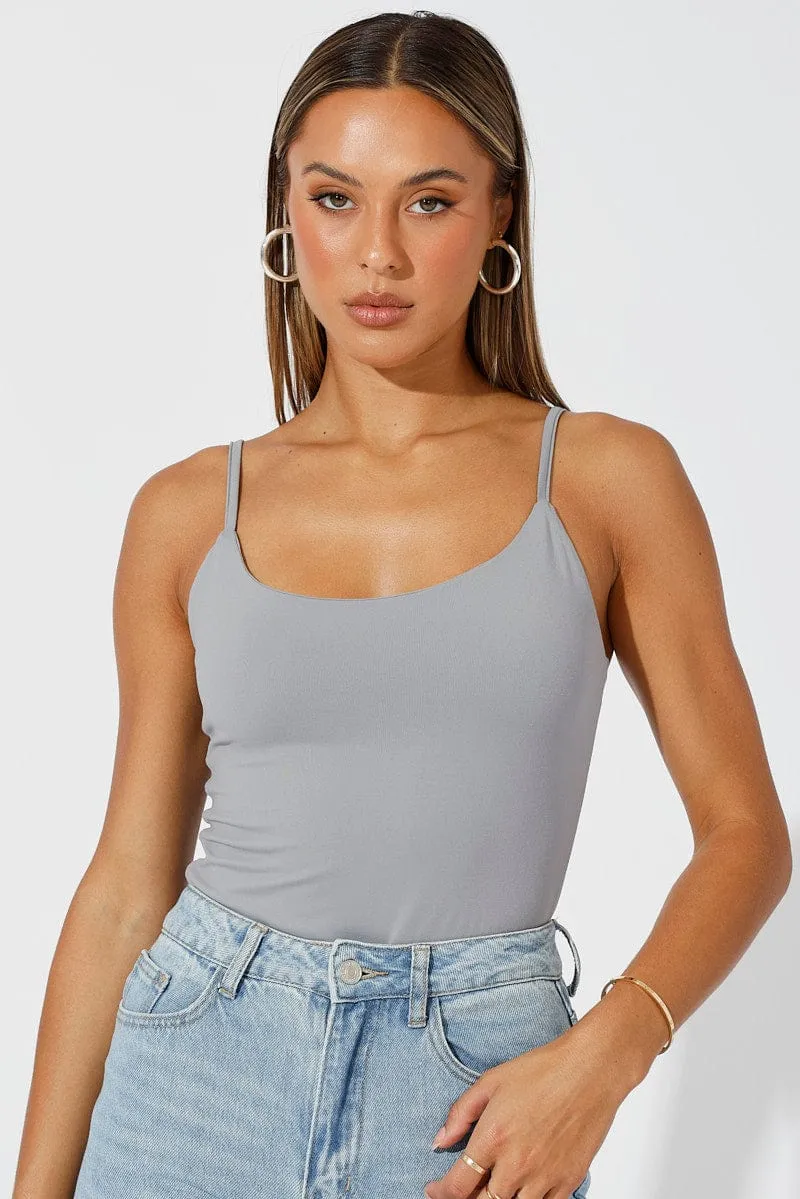 Tough Core Grey Singlet Bodysuit