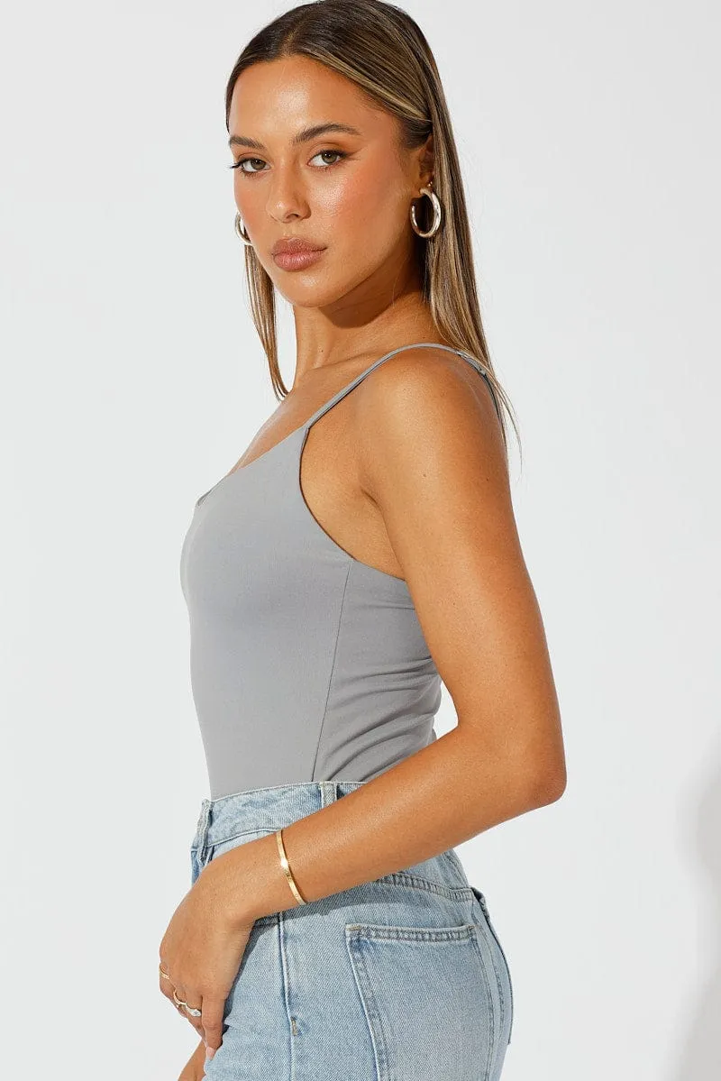 Warm Pants Stylish Hat Grey Singlet Bodysuit