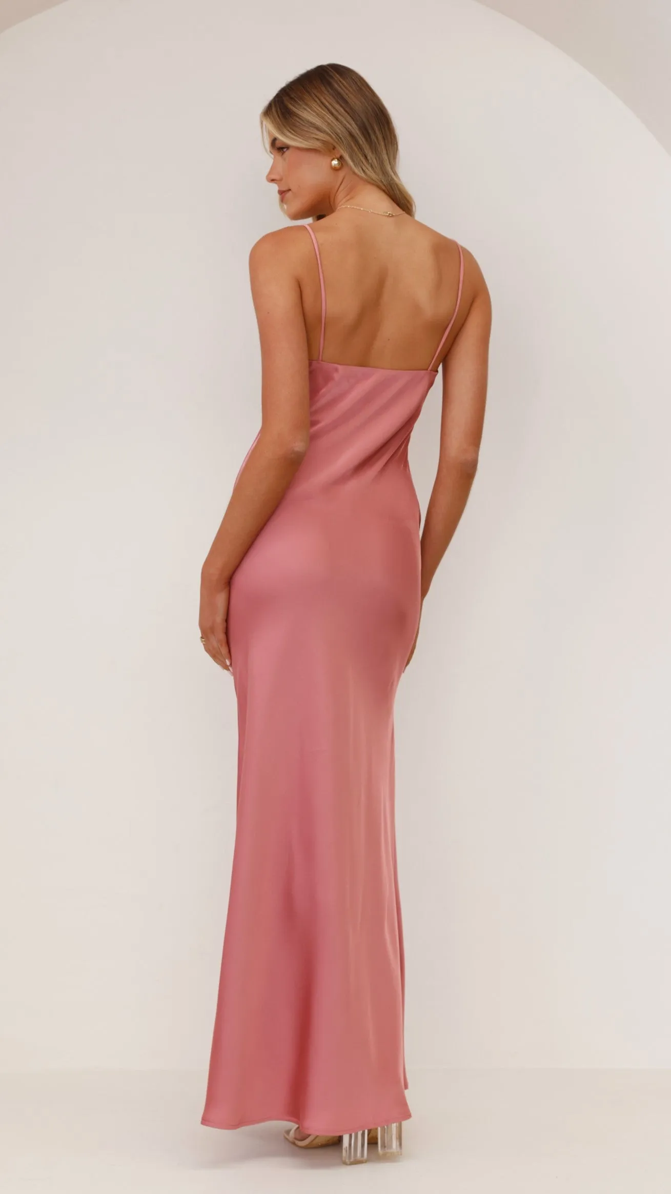 Ziah Maxi Dress - Baked Rose Full-length elegant piece