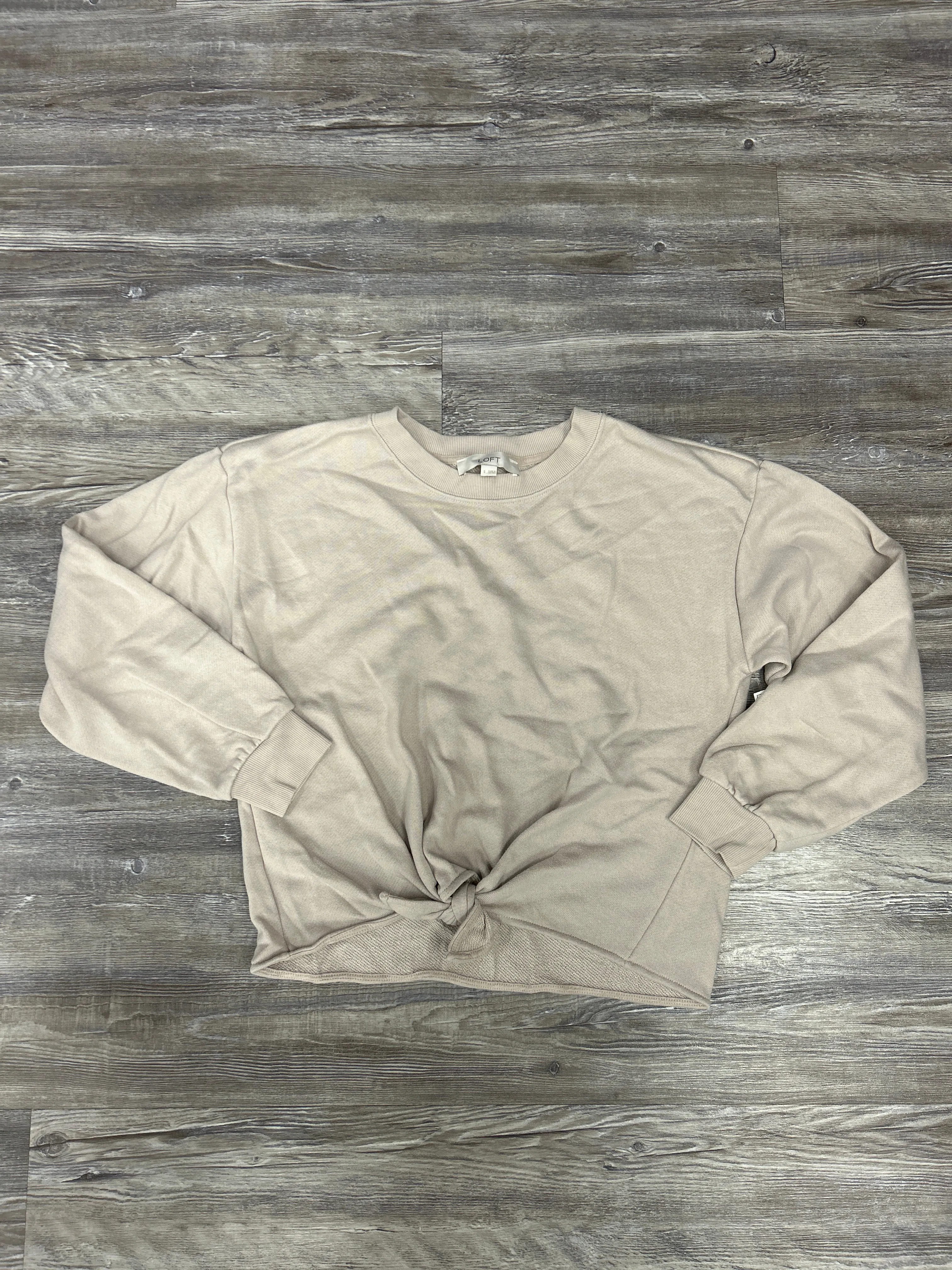 Quiet Charm Meta Mood Sweatshirt Crewneck By Loft In Beige, Size: S