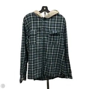 Art Core Sweatshirt Hoodie By Aeropostale In Plaid Pattern, Size: L