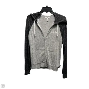 Smile Glow MultiPanelDesign Sweatshirt Hoodie By Pink In Grey, Size: Xs