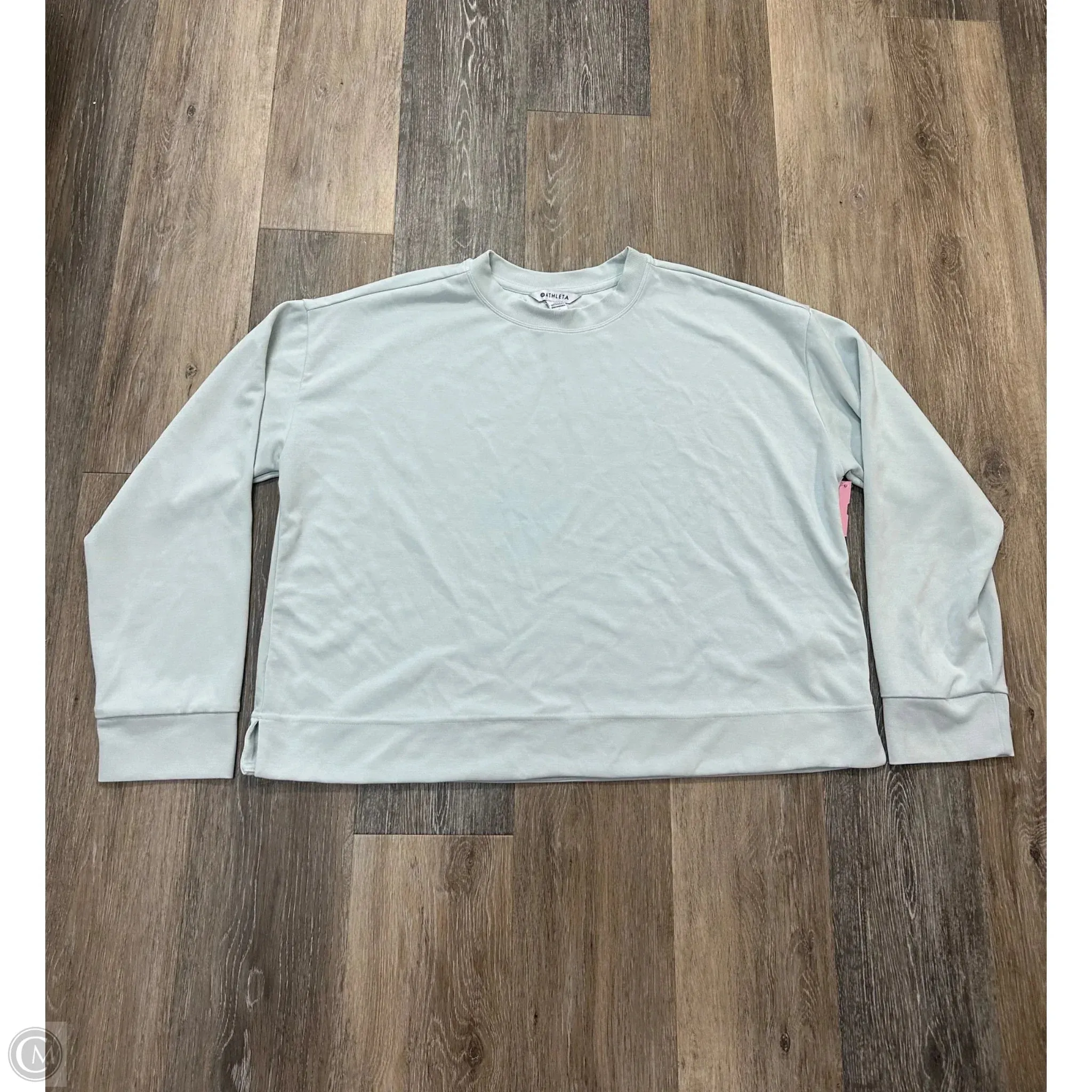 Athletic Sweatshirt Crewneck By Athleta In Grey, Size: Xl Vented Panels Fantasy Glow