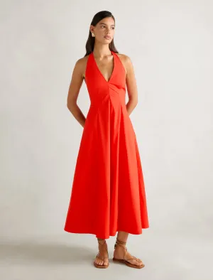 Lucinda Halter Neck Midi Dress Effortless Wear Chic Silhouette