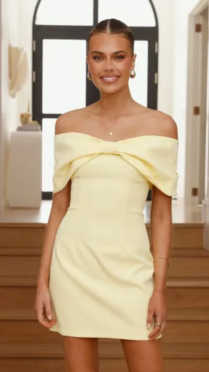 Mia Mini Dress - Yellow Dressy Cool