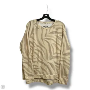Sequin Glow Body Free Sweatshirt Collar By Peace Love World In Cream, Size: Xs