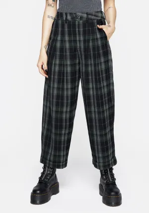 Bittersweet Check Pants Anti Snag Fabric Flexible Fabric