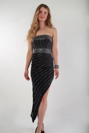 Robe asym??trique ?? paillettes - CD4162 - (E-A16) Chic and Simple