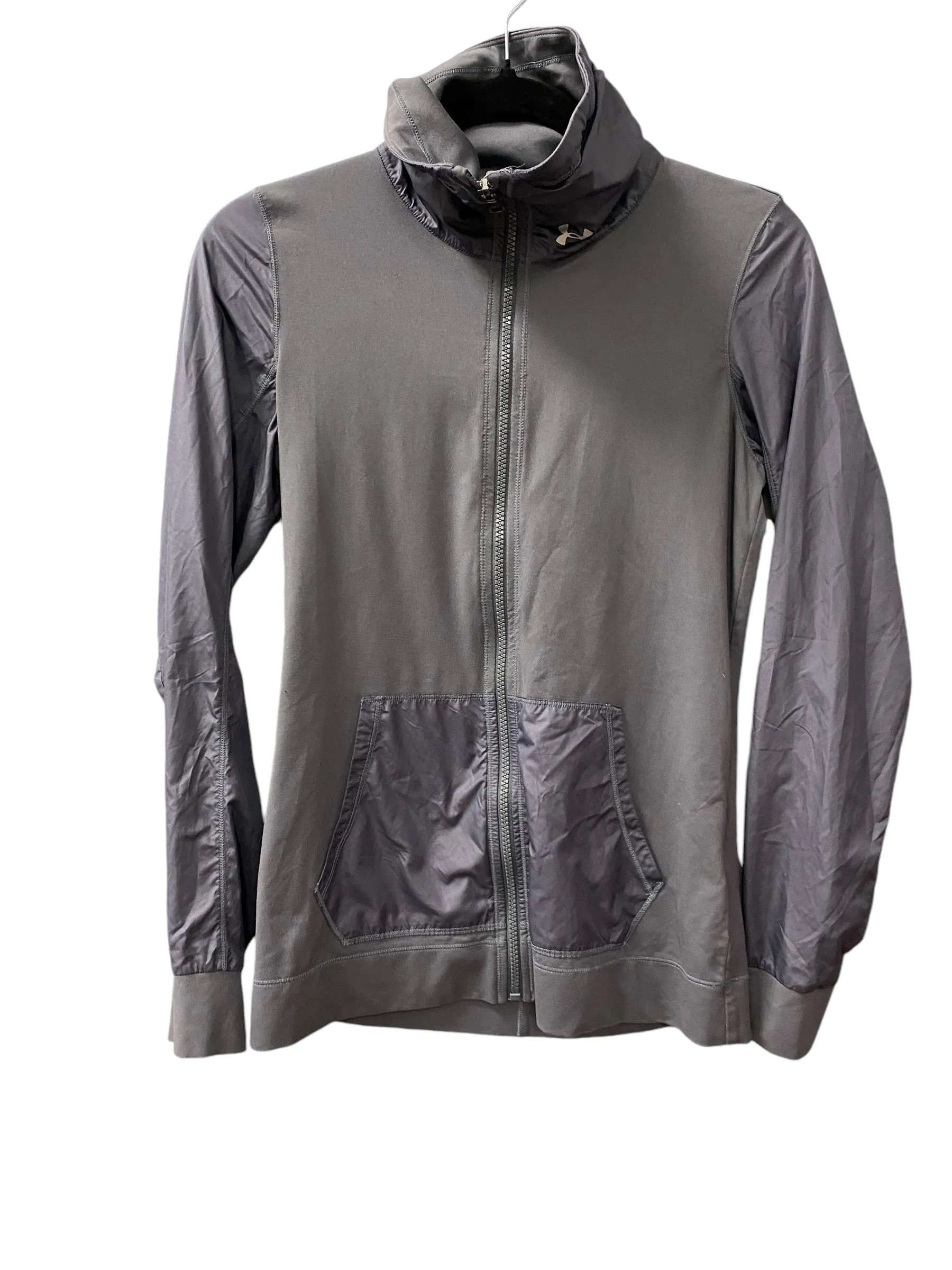 Layered Paneling Zero Waste Sweatshirt Collar By Under Armour In Grey, Size: S