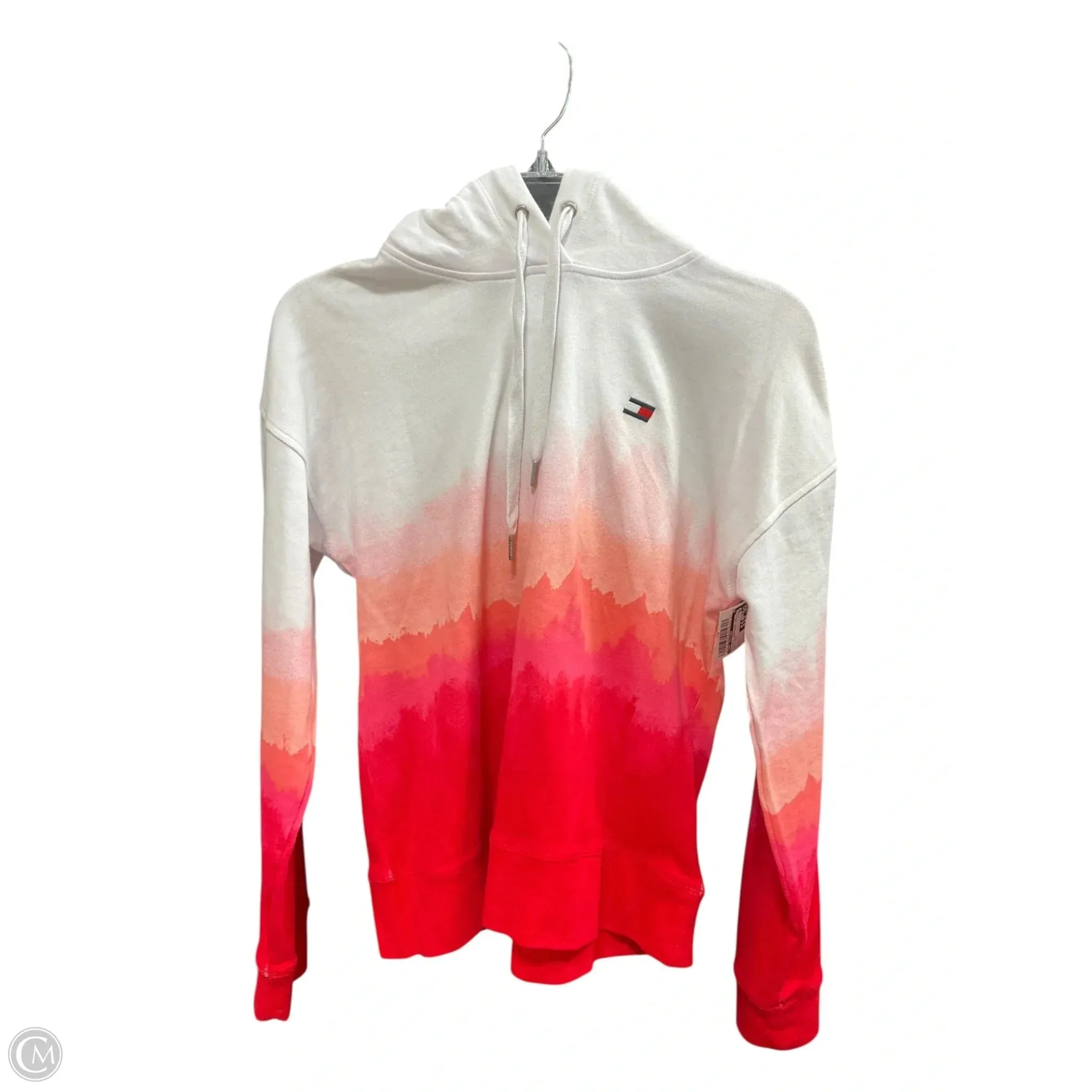 Athletic Sweatshirt Crewneck By Tommy Hilfiger In Red & White, Size: S FadeResistant Color