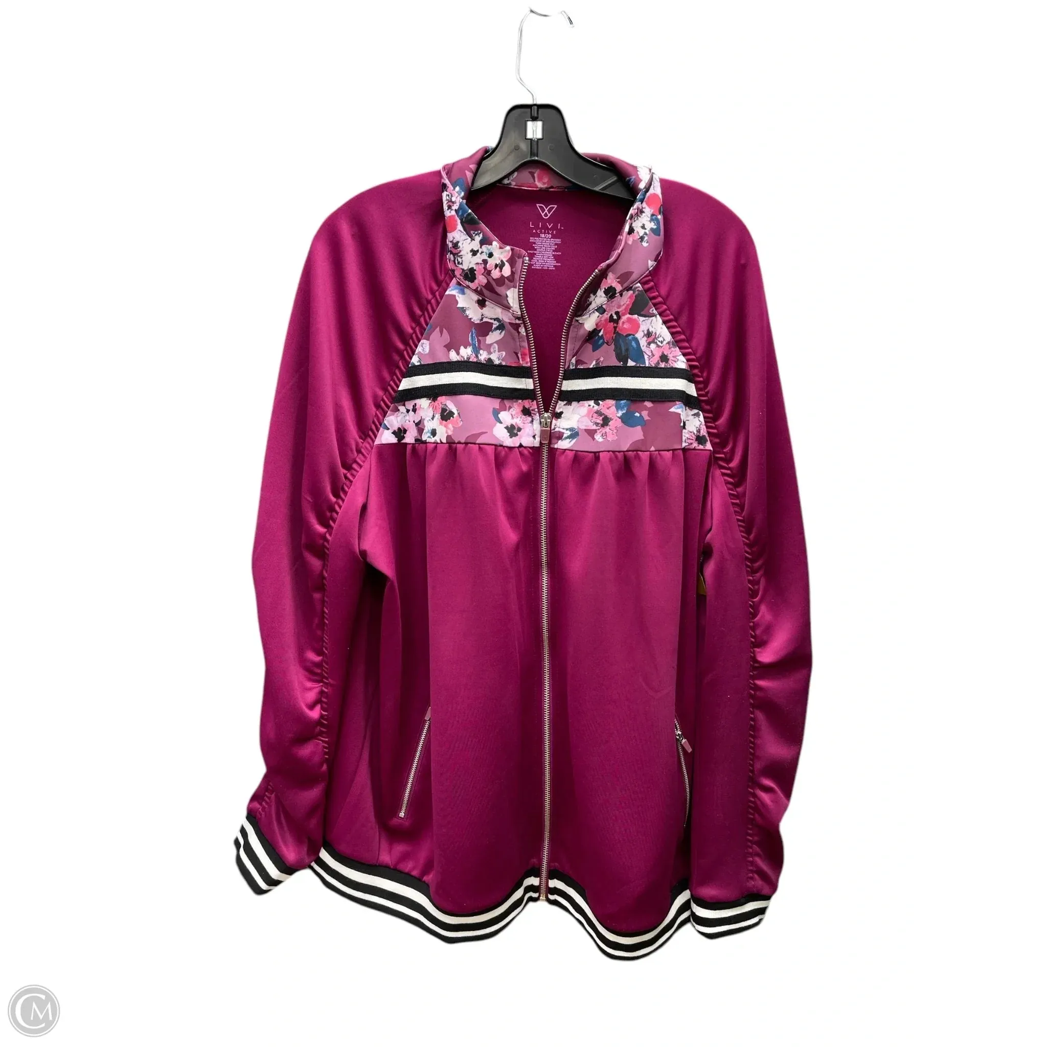 Ocean Fit Outdoor Gear Athletic Sweatshirt Collar By Livi Active In Purple, Size: 2x