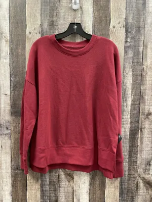 Sweatshirt Crewneck By Time And Tru In Maroon, Size: M Snow Ready ReinforcedHems