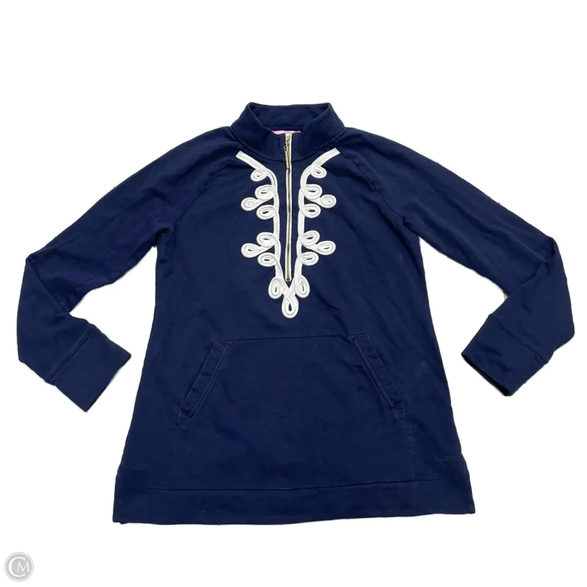 Sweatshirt Designer By Lilly Pulitzer In Navy, Size: S Layered Paneling
