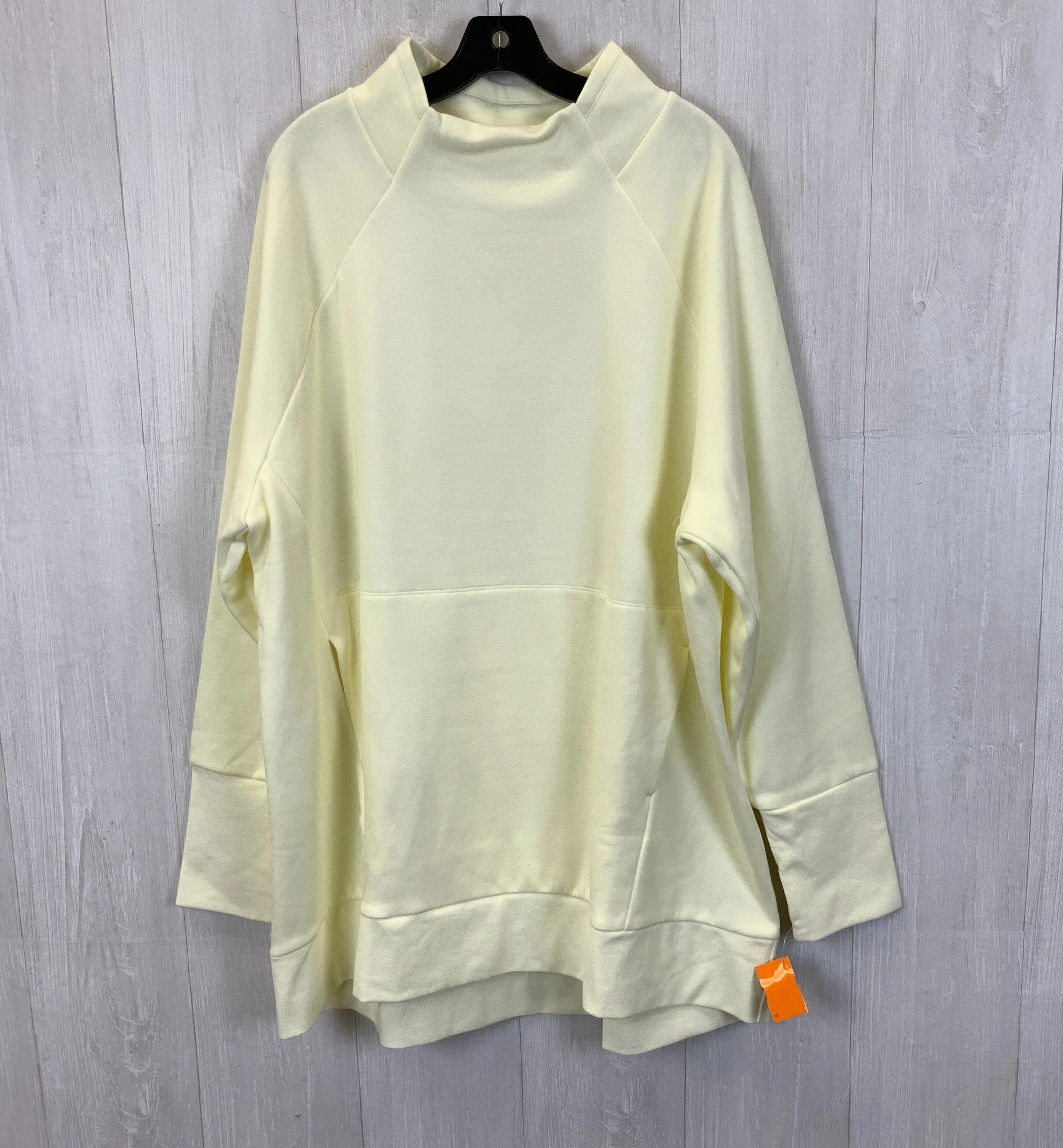 Athletic Sweatshirt Collar By Fabletics In Yellow, Size: 4x TensionAdjustedWaistband