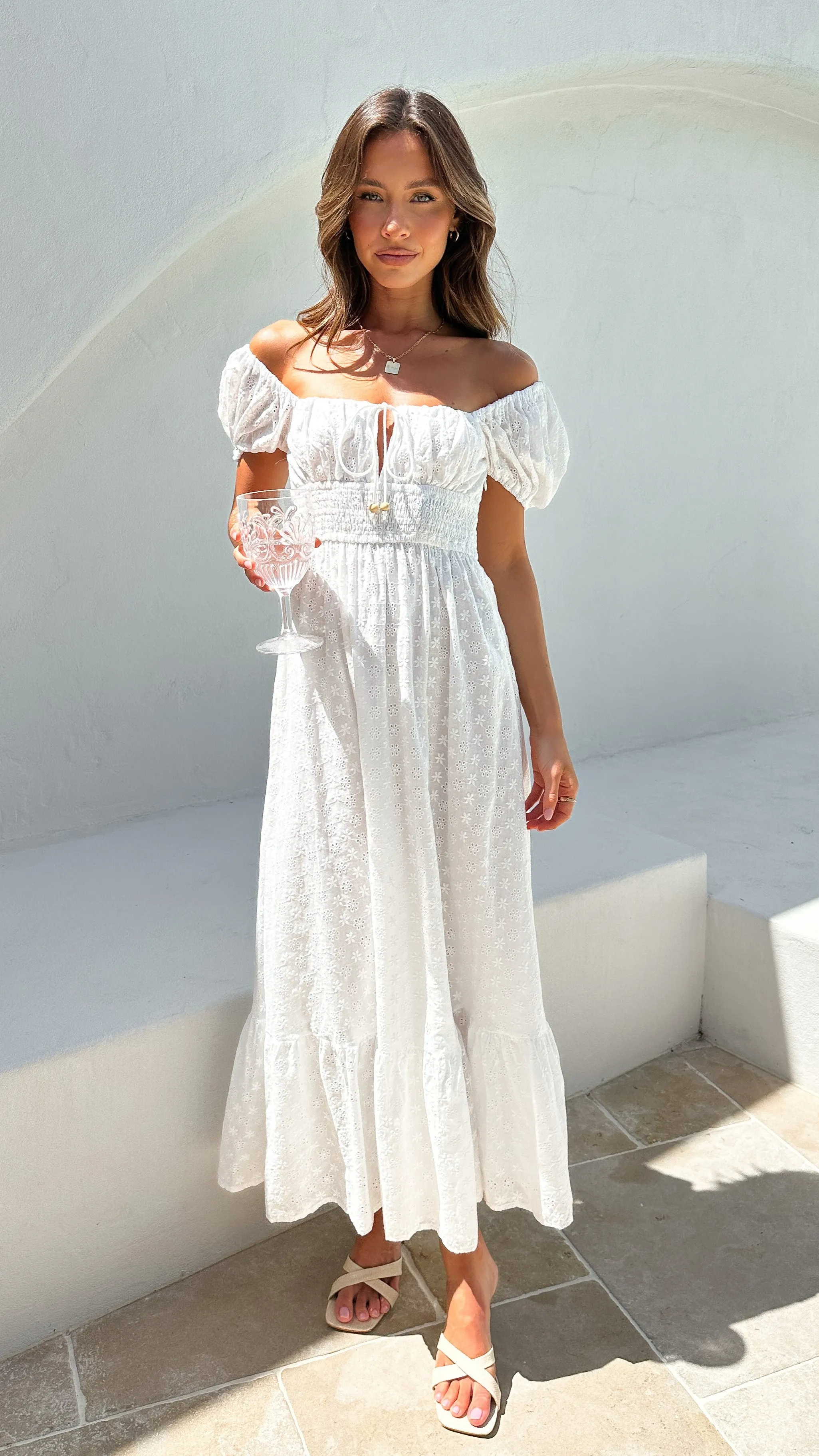 New Yorker Tania Midi Dress - White