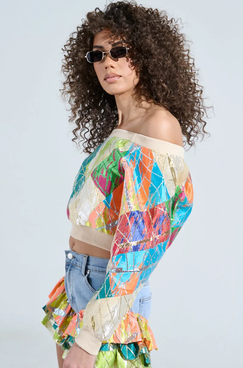 LIFE IS BUT A DREAM OFF THE SHOULDER SWEATSHIRT product group cohesion
