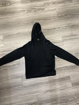 CompactFold Weatherproof Outerwear Black Sweatshirt Hoodie Hilary Radley, Size L