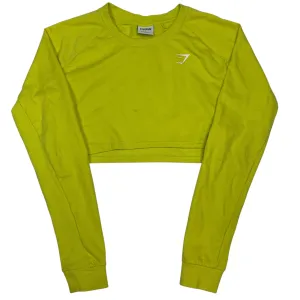 Athletic Sweatshirt Crewneck By Gym Shark In Green, Size:S Practical Style CompressionEnhanced