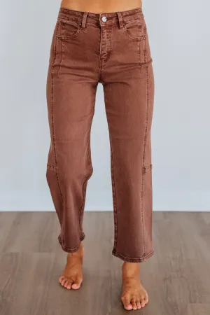 Neutral Base Crisp Flair Milan Risen Jeans - Espresso