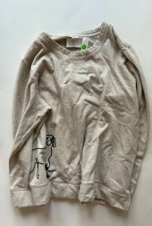 Sweatshirt Crewneck By Talbots In Beige, Size: 2x Casual Blouse Flexible Hemline