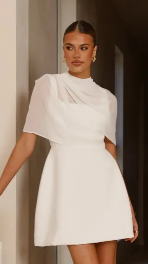 Bold Silhouette Zahni Mini Dress - White
