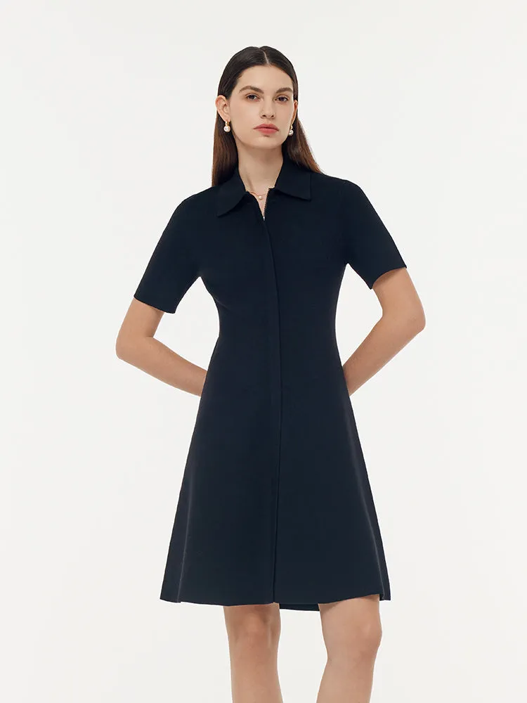 Zip-Up Gathered Waist Women Convertible Knit Mini Dress Hot Star Boho Vibes