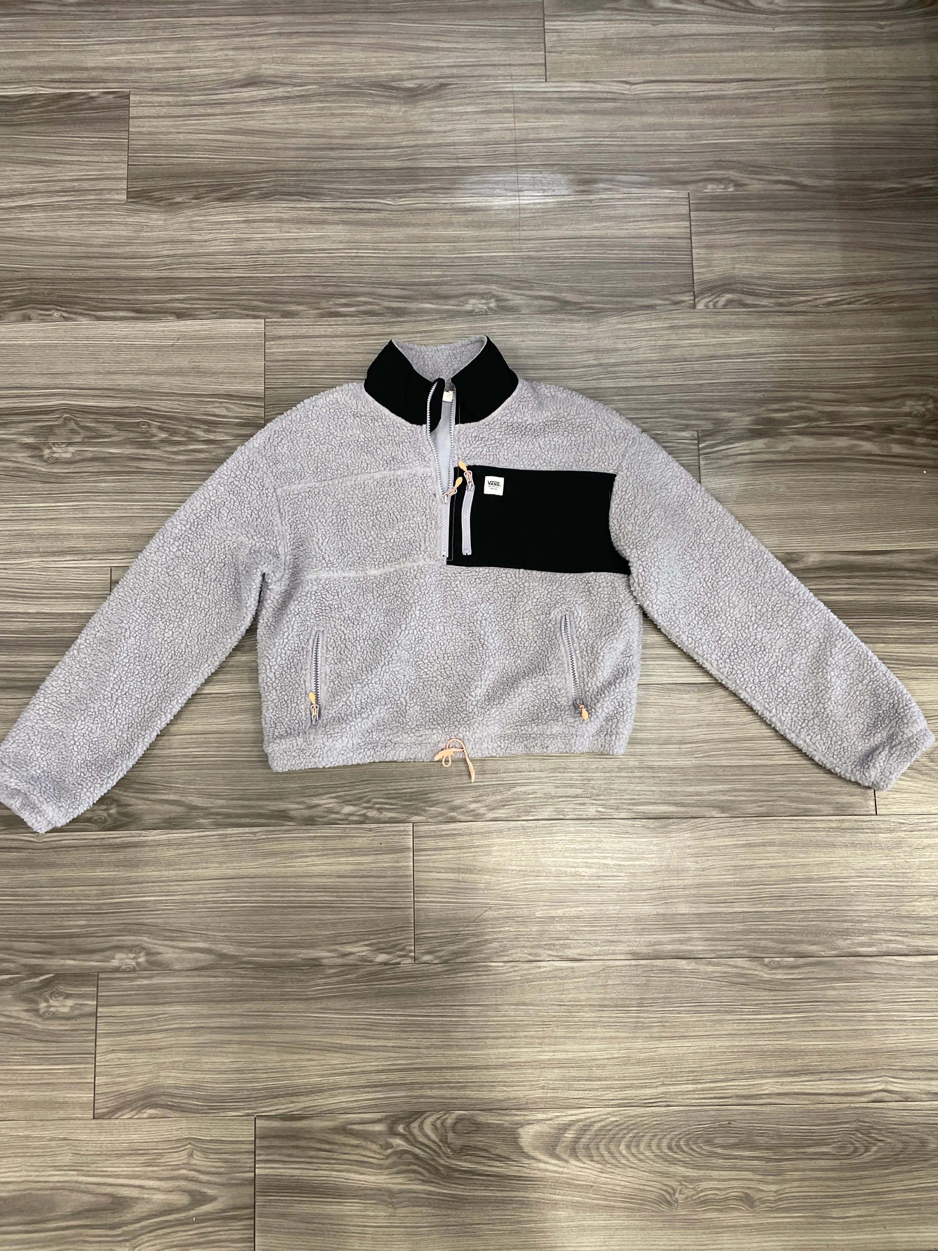 Flexible Joints Black & Purple Sweatshirt Collar Vans, Size S