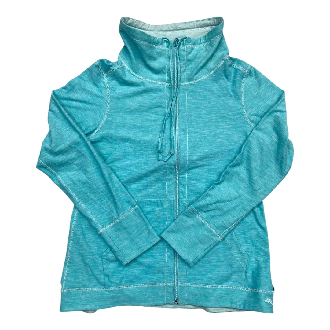 Sweatshirt Collar By Tommy Bahama In Blue, Size:M smooth zipper Jump Core