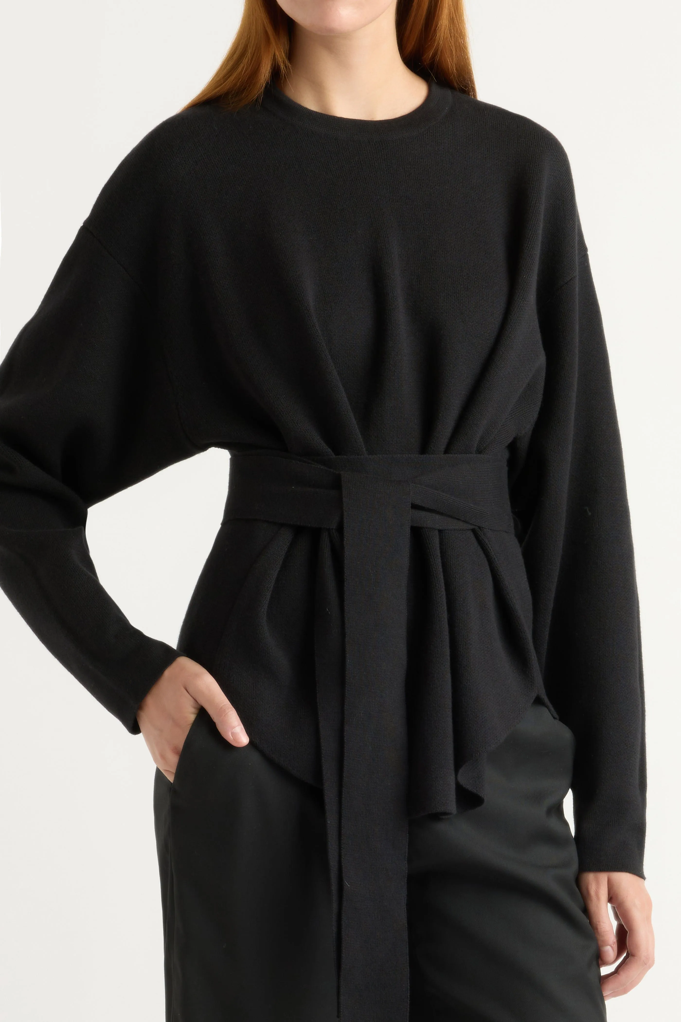 Nara Tie-Front Knit Sweater Seasonal piece Warm Layers