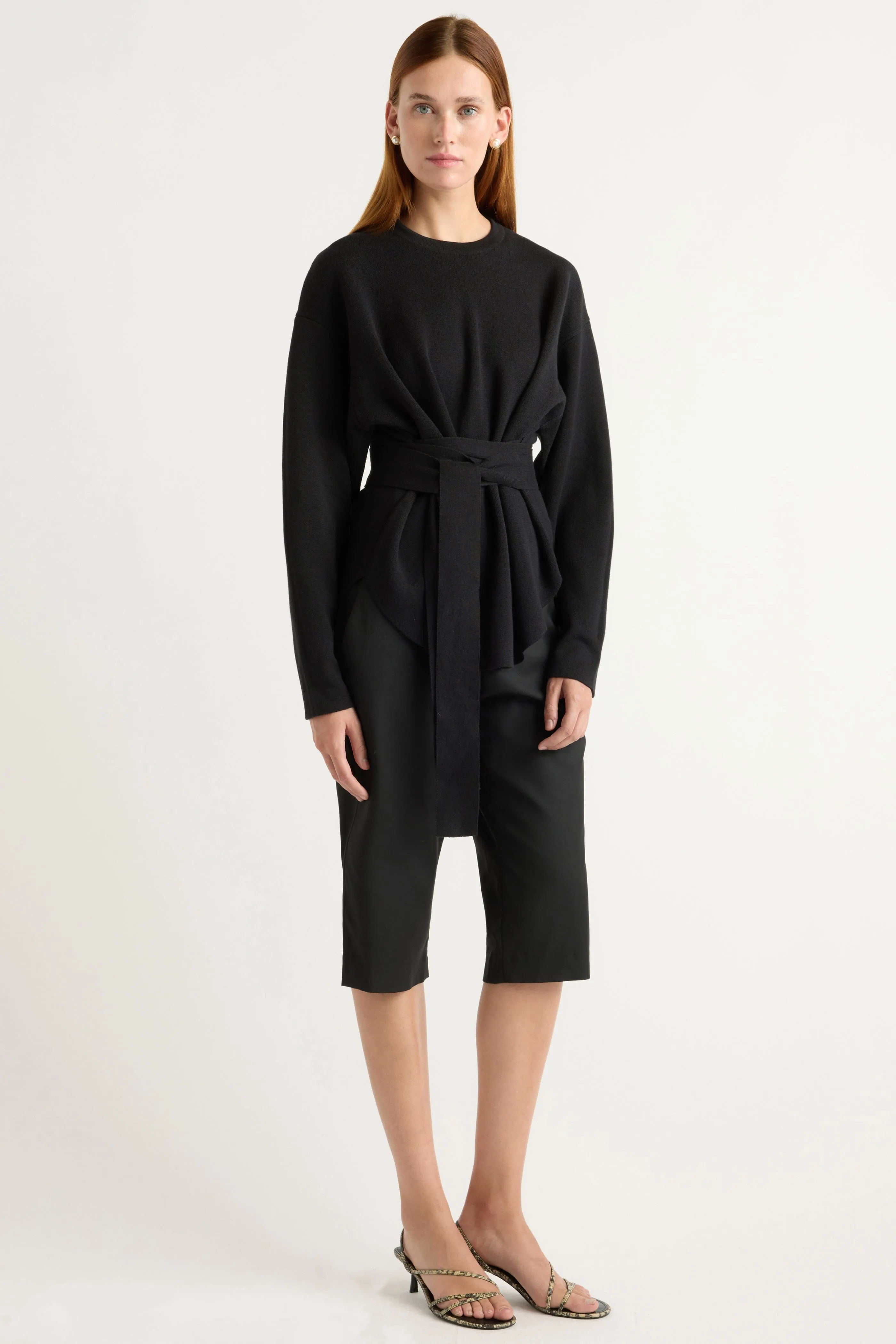 Nara Tie-Front Knit Sweater Perfect Knit